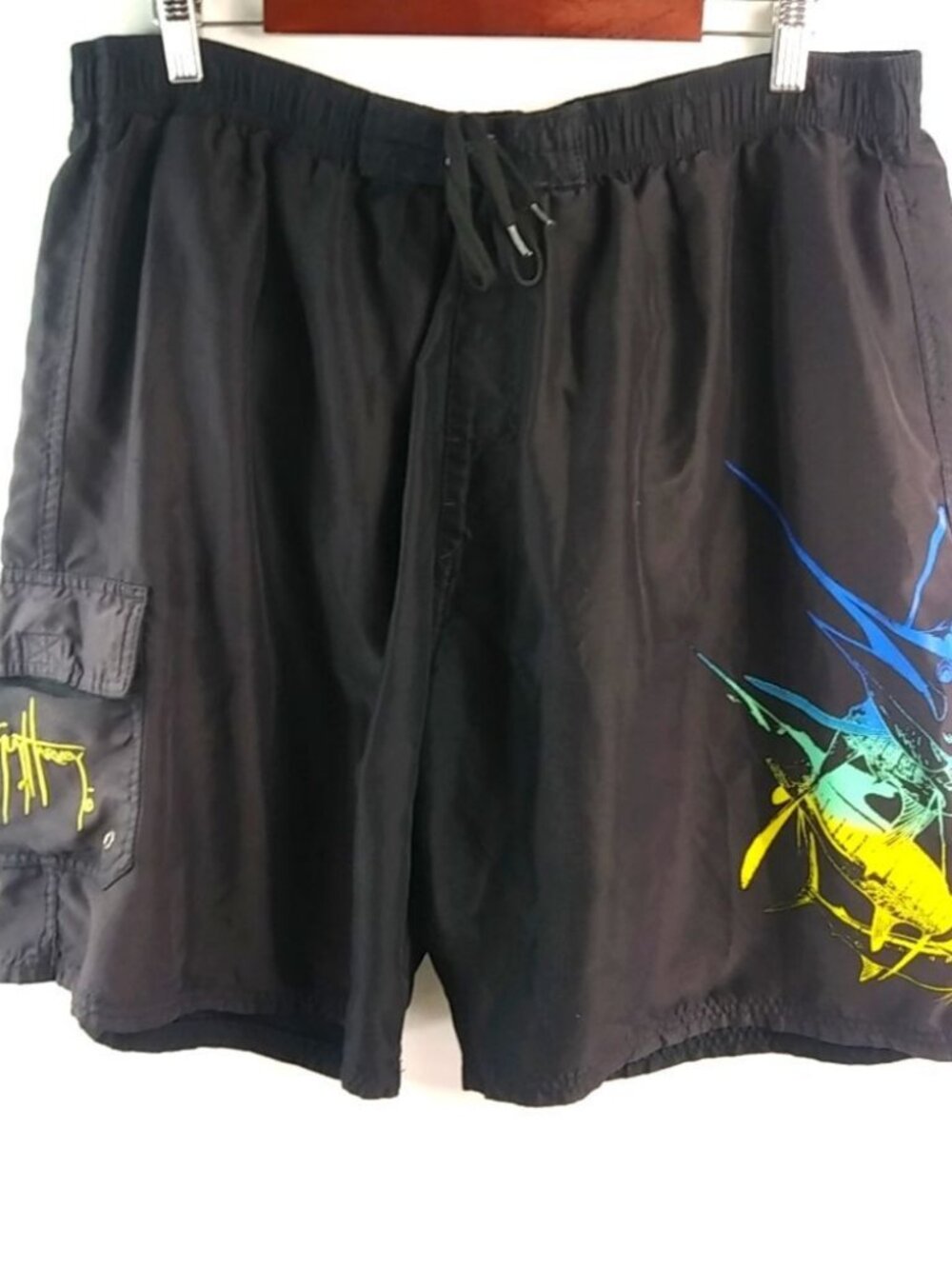 Guy Harvey 2XL Mens Black Board Shorts